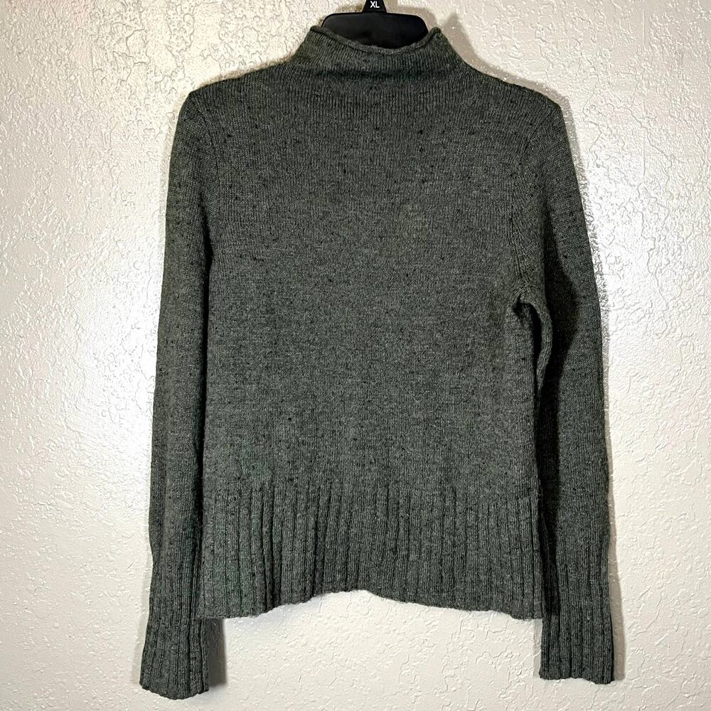 Madewell wool sweater medium green mockneck